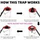 Capcana pentru sobolani, Pentru interior/exterior, Rosu/Negru