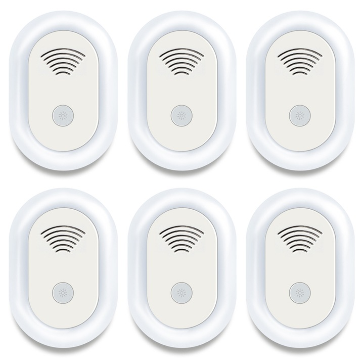 Комплект от 6 уреда за борба с вредителите, KkvoGmle, Бял