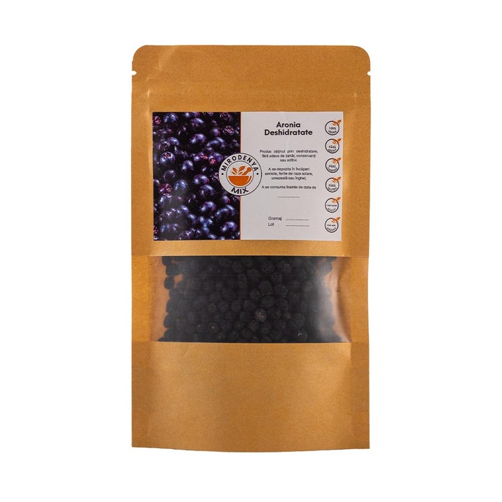 Fructe de aronia uscata - deshidratata, 100% naturala, fructe uscate