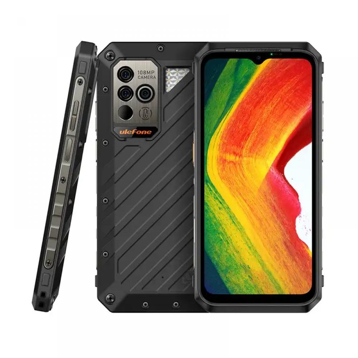 Мобилен телефон Ulefone Armor 18, 5G, Дисплей 6.58'', 120 Hz, Черен, включен калъф