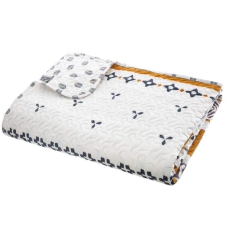 Cuvertura de pat reversibila Ethnic, 240 x 220 cm, multicolor