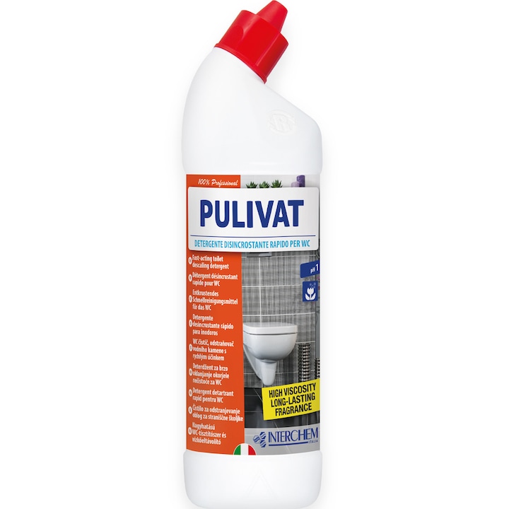 Detartrant igienizare WC, Interchem, Pulivat, 750ml