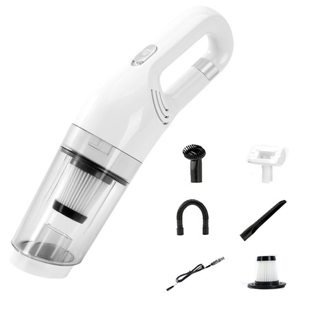Aspirator portabil, Pentru par animale, 12000 pa, incarcare USB, Alb