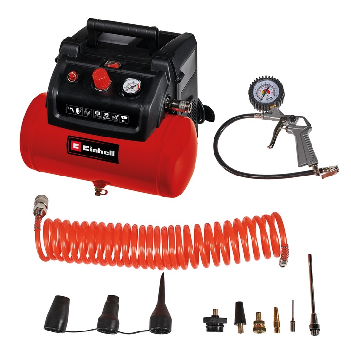 Безмаслен компресор Einhell TC-AC 190/6/8 OF set