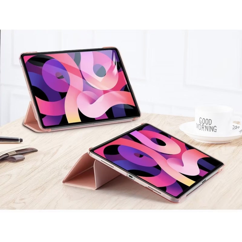 Husa tableta din piele pentru Apple iPad Pro 12.9 2021/2022, Protectie Completa, Functie de Stand, Roz