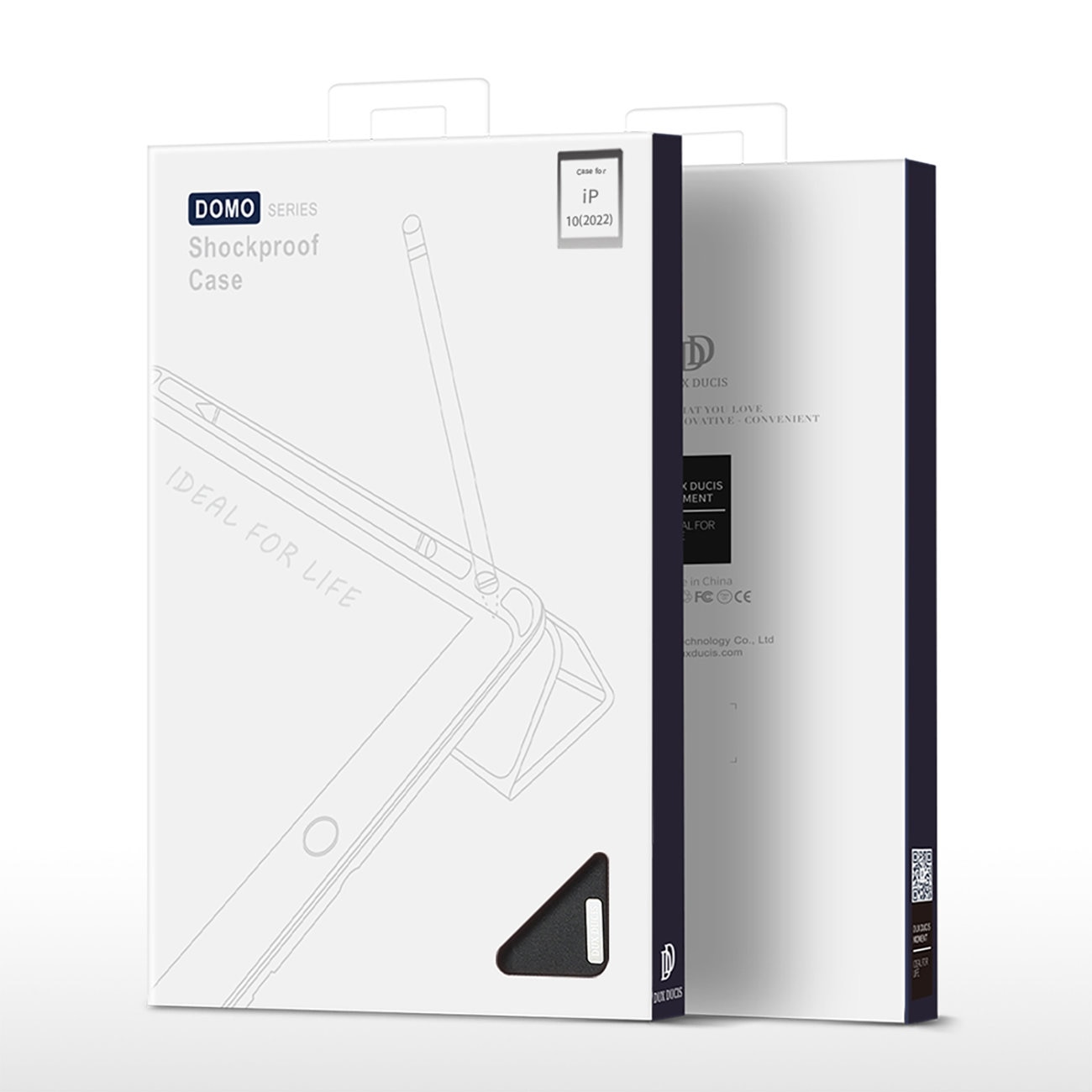 Husa DUX DUCIS DOMO pliabila cu depozitare creion pentru iPad 10 (2022) neagra