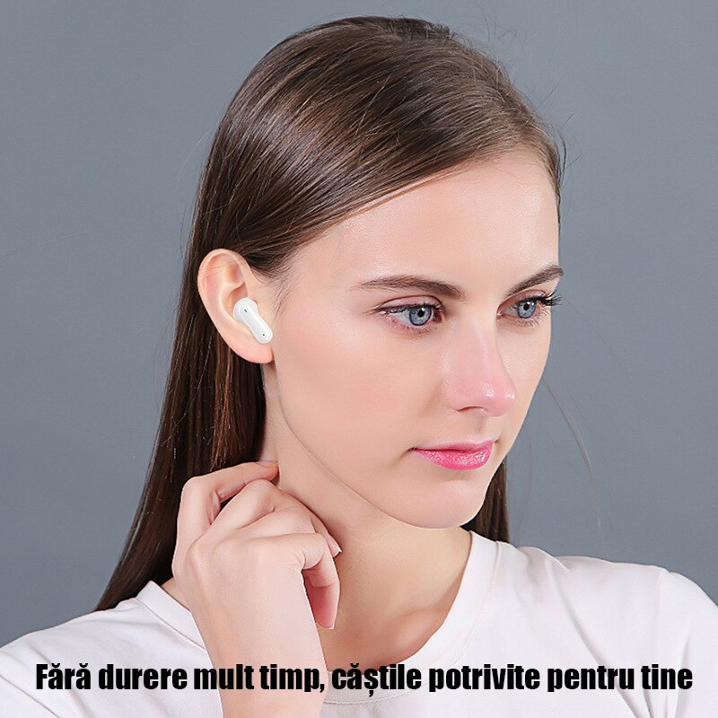 Безжични слушалки, LY09, Bluetooth 5.2,, бели - eMAG.bg