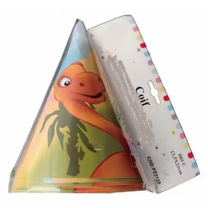 Set 8 Coifuri pentru Petrecere, 21 cm, Dinozauri