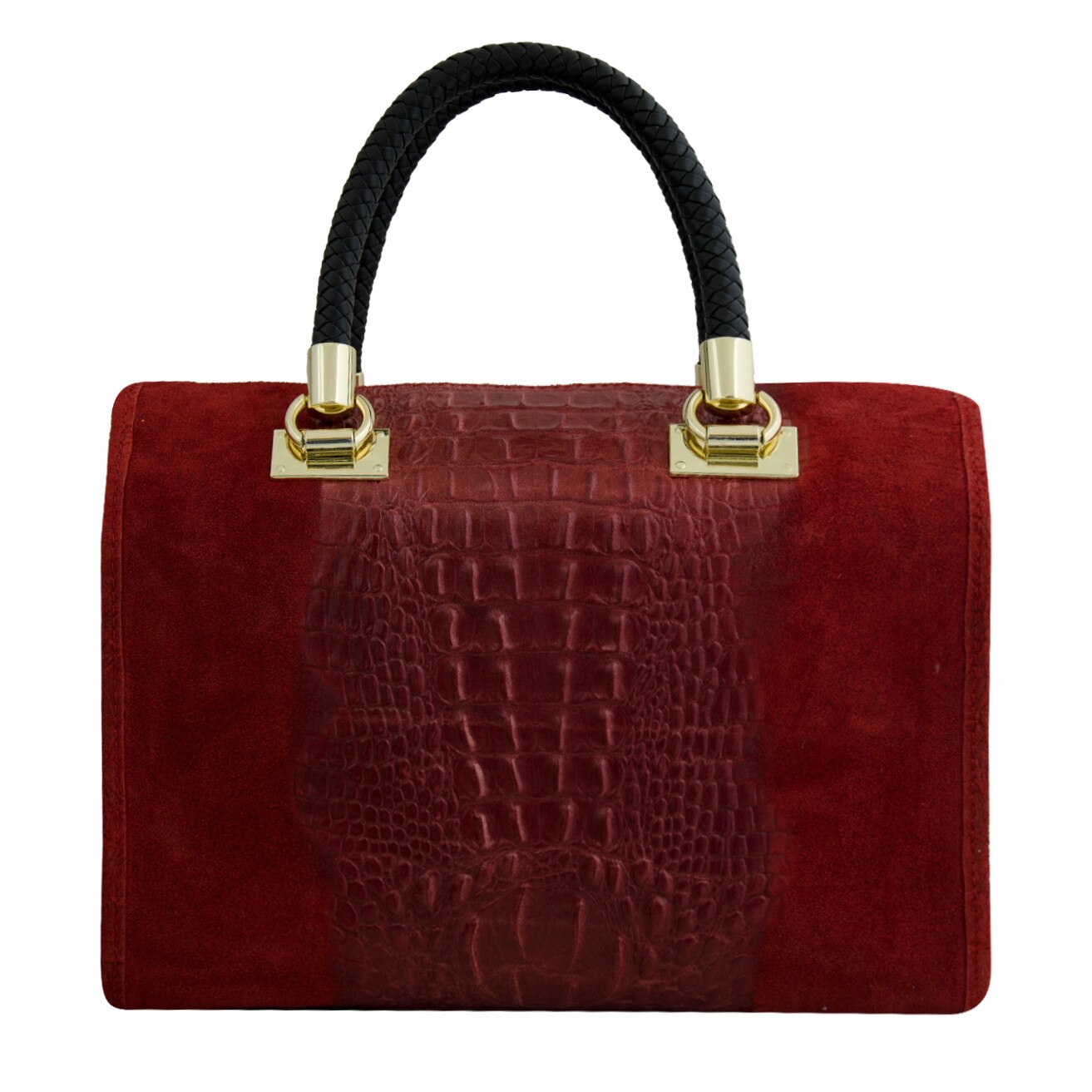 Geanta de dama din piele naturala, Dana, Rosu