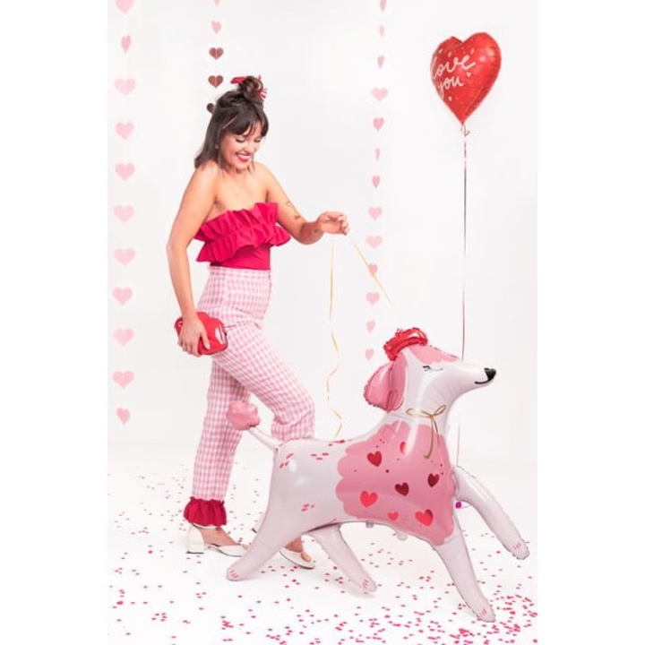 Uszkár kölyök fólia lufi, 119x108 cm