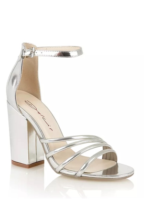 Női szandál Dolcis Adeline 16247547 15-617, Magassarkú, 10 cm, Szíj, Eco bőr, Ezüst, 38 EU