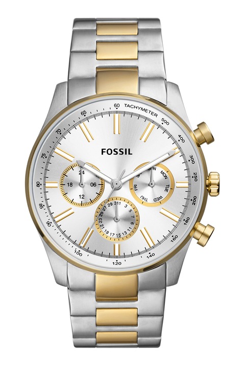 Fossil, Часовник от неръждаема стомана, Сребрист, Златист