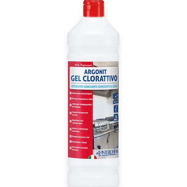 Degresant igienizant cu clor, Interchem, Argonit Gel Clorattivo, 1l