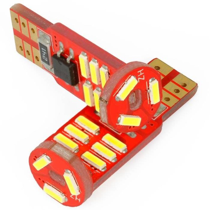 Автомобилна крушка, Interlook, LED, W5W, Червена