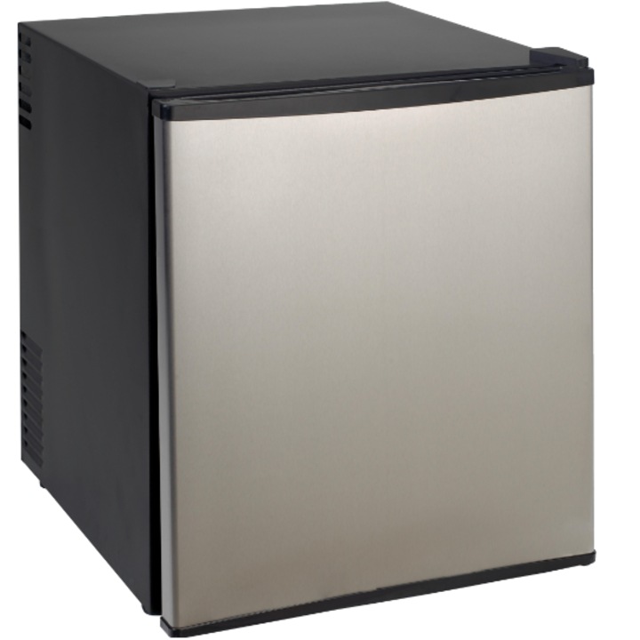 Guzzanti GZ 44S Minibár, 40l, 54,5x40,5x44,3cm, Termoelektromos hűtőrendszer, LED, Termosztát, Alacsony Zajszint, Megfordítható ajtó, Fekete-Ezüst