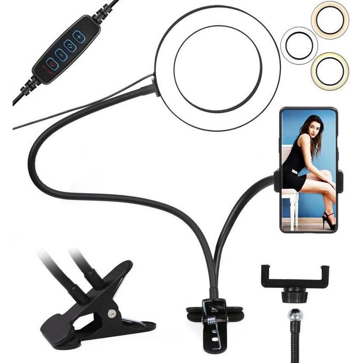 Set lampa, Interlook, LED, Negru
