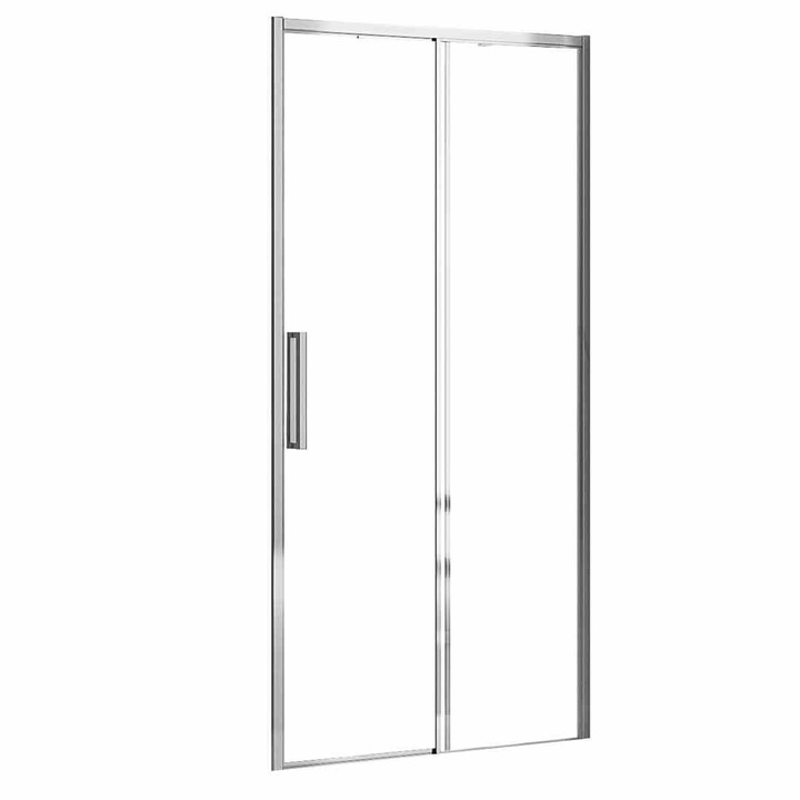 Usa de dus, Rea, Sticla, 110 x 195 cm, Argintiu/Trasparent