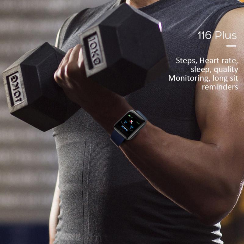 Smartwatch 116Plus, LPAILON, 1.3Inch, Compatibil cu Android/IOS, Mov ...