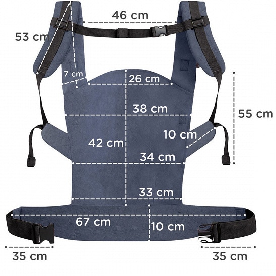 Sistem de purtare, Kinderkraft Nino, confetti denim - eMAG.ro