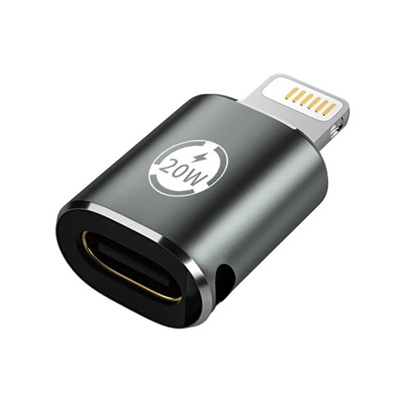 Преходник Lightning to Type-C, 20W, Сив - eMAG.bg