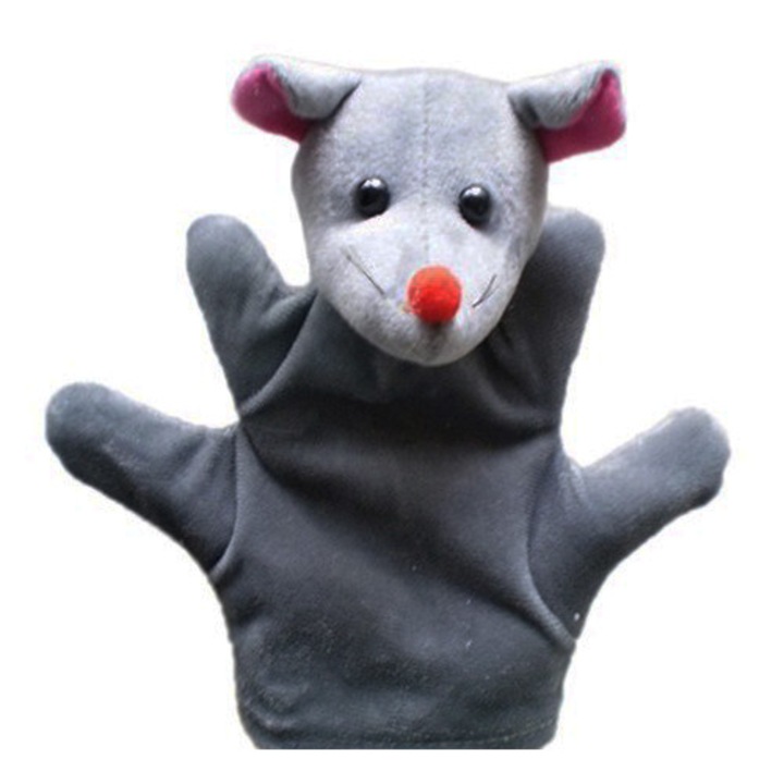 Кукла за пръсти, Мишка, Сива, 23x5x12 см, Dalimag