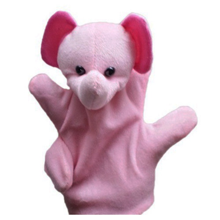 Ujjbáb, elefánt, rózsaszín, 23x5x12 cm, Dalimag