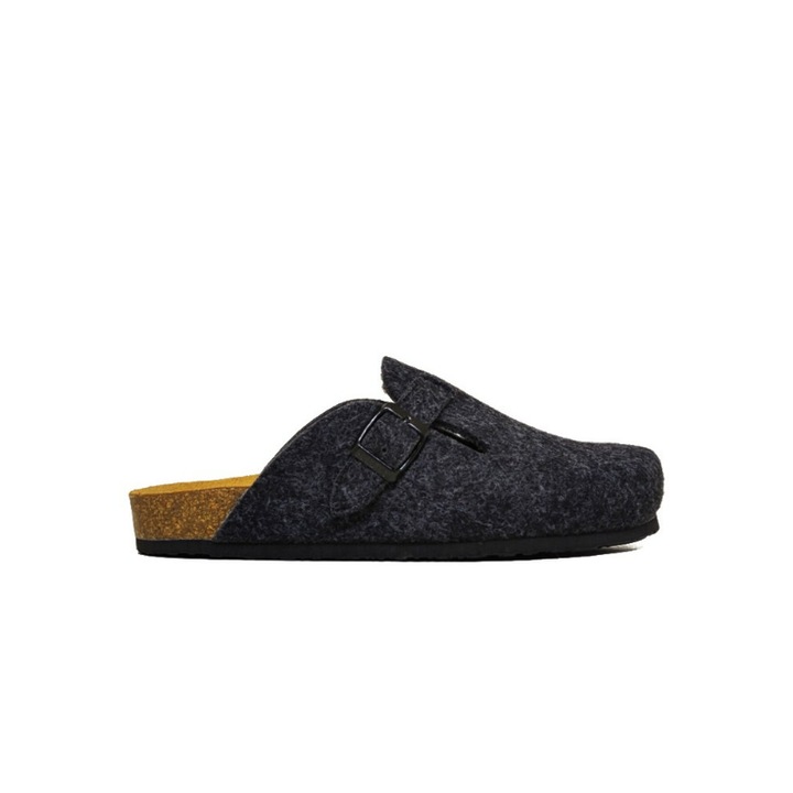 Papuci dama, PLAKTON, Fetru, Negru, 41EU