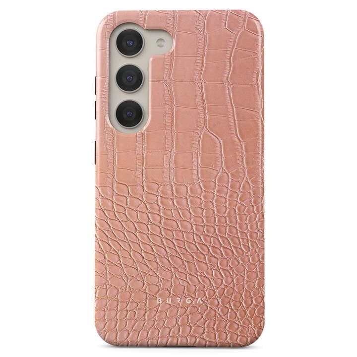 Кейс Burga Dual Layer Pink Croco съвместим с Samsung Galaxy S23 Plus