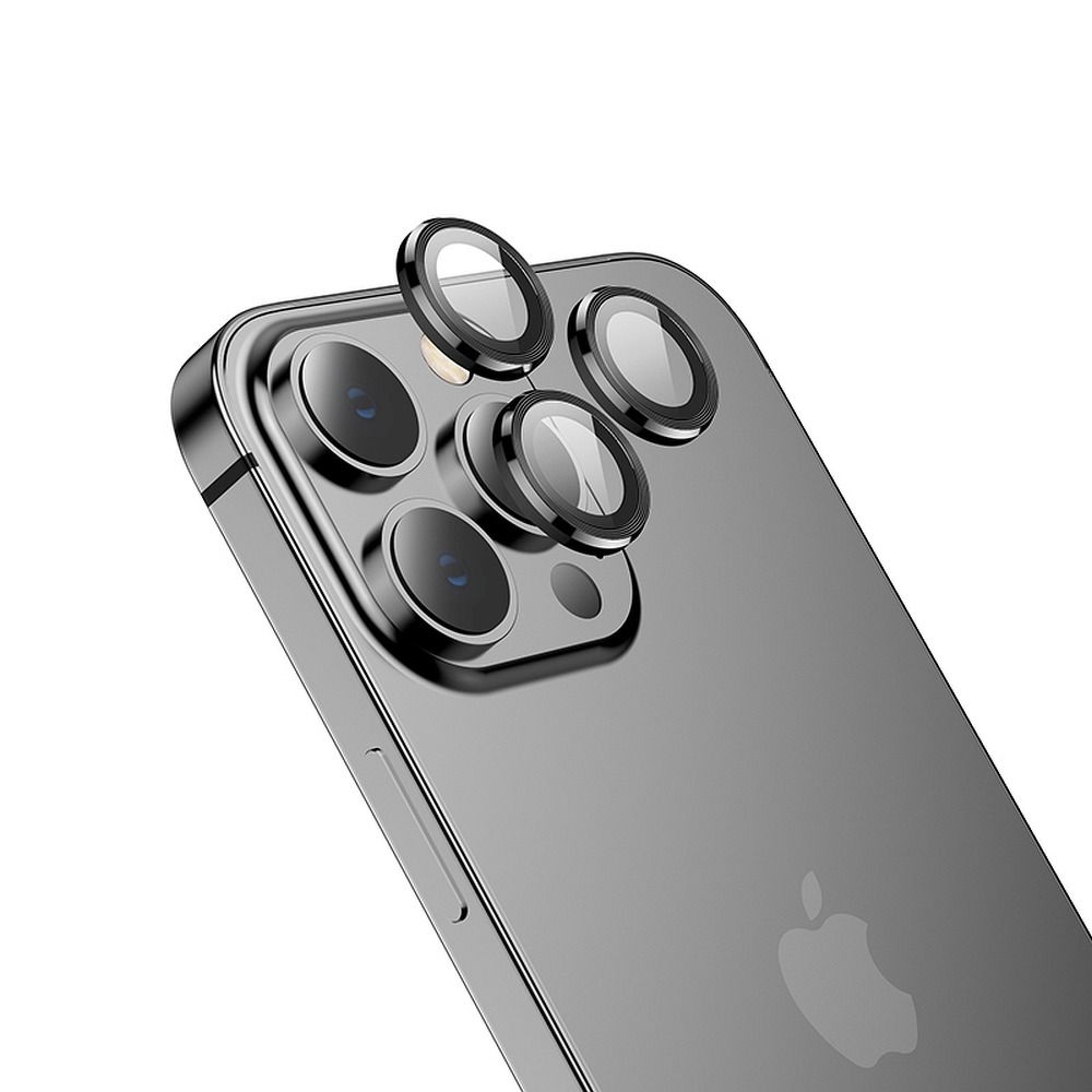 Folie Camera Daden din sticla pentru iPhone 15 Pro/15 Pro Max, Full Cover, Protectie Profesionala, Ultra Rezistenta, Calitate Premium, Negru