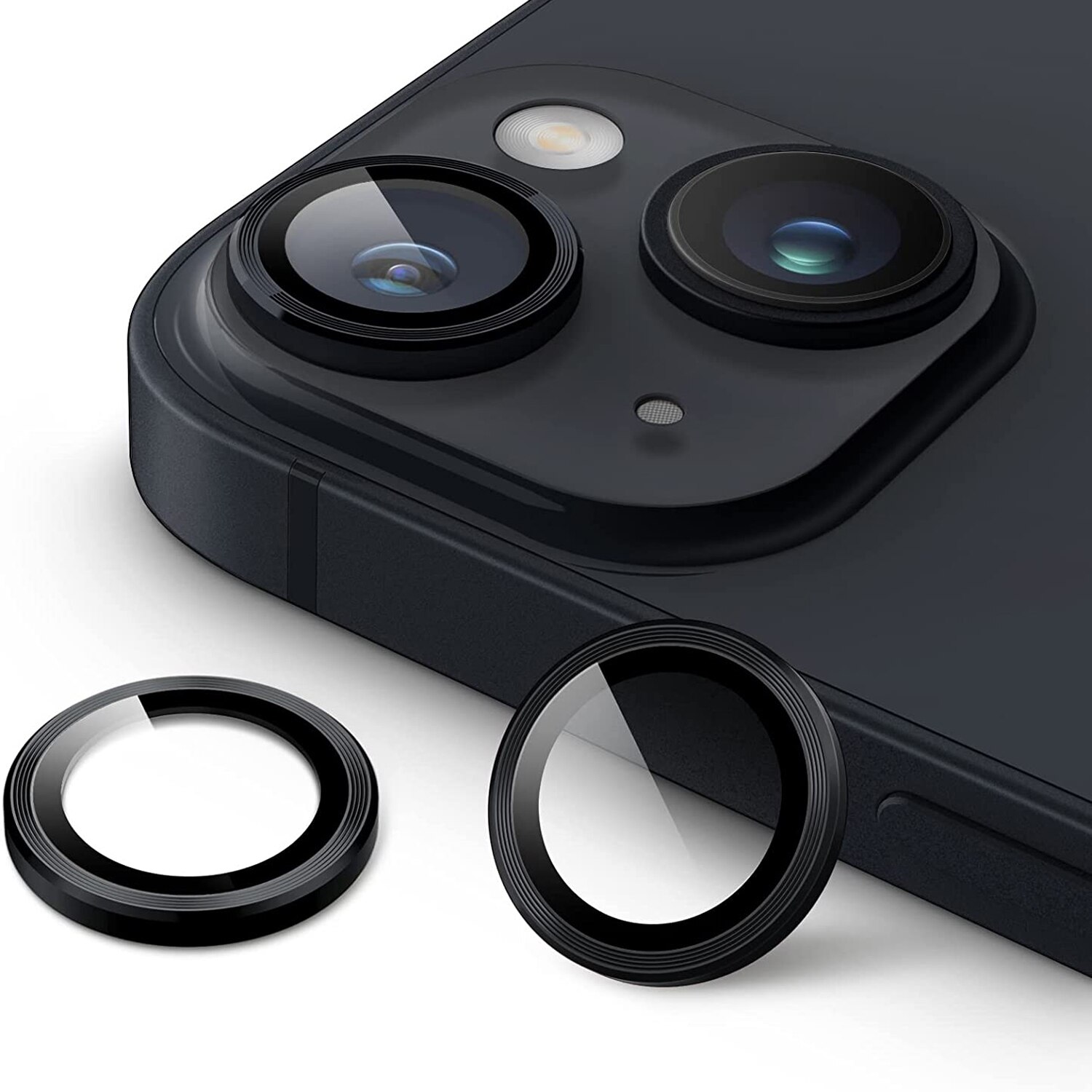 Folie Camera Daden din sticla pentru iPhone 14, Full Cover, Protectie Profesionala, Ultra Rezistenta, Calitate Premium, Negru