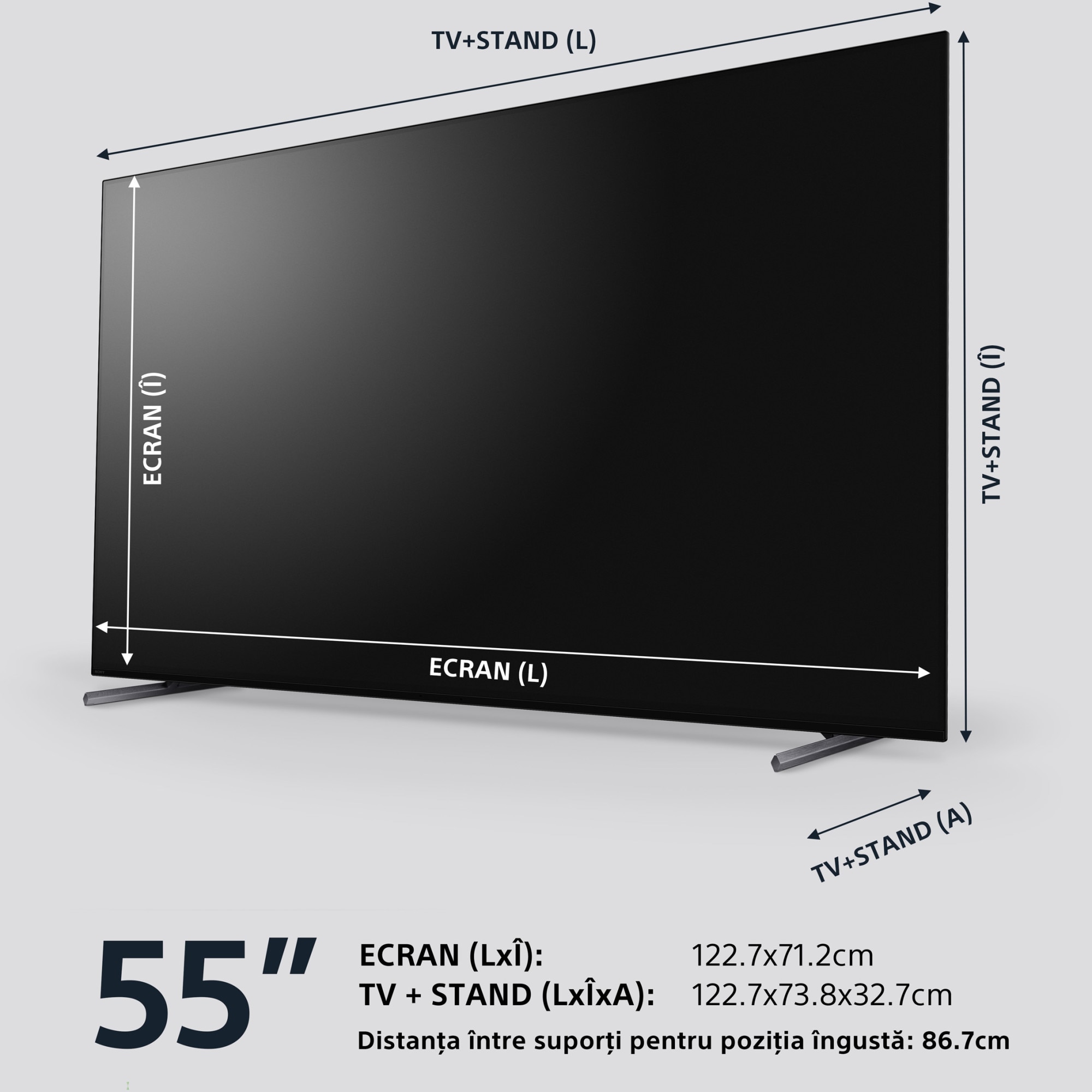 Televizor Sony BRAVIA OLED 55A80L, 139 cm, Smart Google TV, 4K Ultra HD, 100 Hz, Clasa G