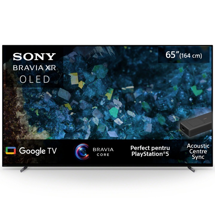 Телевизор Sony BRAVIA OLED 65A80L, 65" (164 см), Smart Google TV, 4K Ultra HD, 100 Hz, Клас F (Модел 2023)