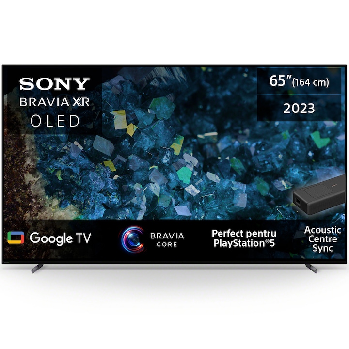 Televizor Sony BRAVIA OLED 65A80L, 164 cm, Smart Google TV, 4K Ultra HD, 100 Hz, Clasa F (Model 2023)