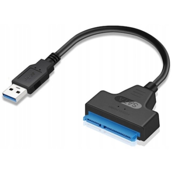 Cablu adaptor USB 3.0 la SATA, HDD/SSD 2.5 ", Negru