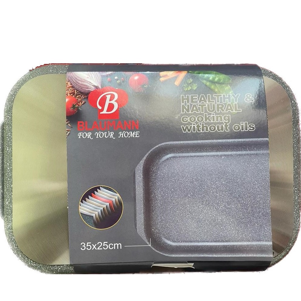Тава за фурна, незалепваща, размер 35x25см, Premium, сива - eMAG.bg