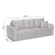 Canapea Extensibila 3 locuri DIEGO, cu lada de depozitare, 230x92x90 cm, Verde