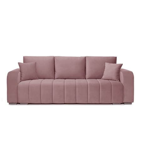 Canapea Extensibila 3 locuri DIEGO, cu lada de depozitare, 230x92x90 cm, Roz