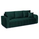 Canapea Extensibila 3 locuri DIEGO, cu lada de depozitare, 230x92x90 cm, Verde