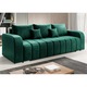 Canapea Extensibila 3 locuri DIEGO, cu lada de depozitare, 230x92x90 cm, Verde