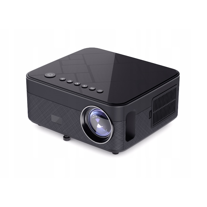Видео проектор SUREWHEEL SW10, За домашно кино, Мини, 5G, 4K, Full HD, 300 инча, 4P и 4D мащабиране, Филтър за прах, Bluetooth, Съвместим със смартфон/PC/TV Stick/TV Box/HDMI/USB, 13000 лумена, Черен