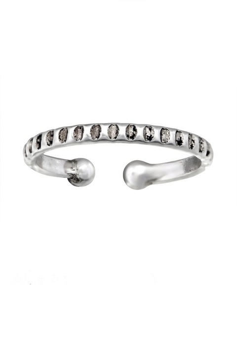 Cercel din argint 925 Aztec tip ear cuff argintiu, diametru 1.6 cm