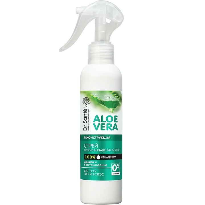 Spray restructurant contra caderii parului cu Aloe Vera, 150ml, Dr Sante