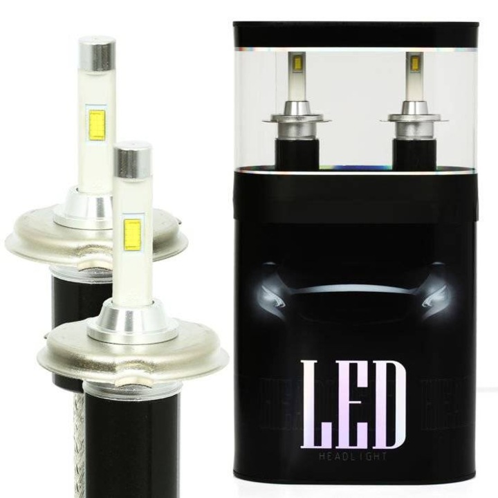 Комплект крушки, Interlook, LED, 80W, Черен/Сребрист
