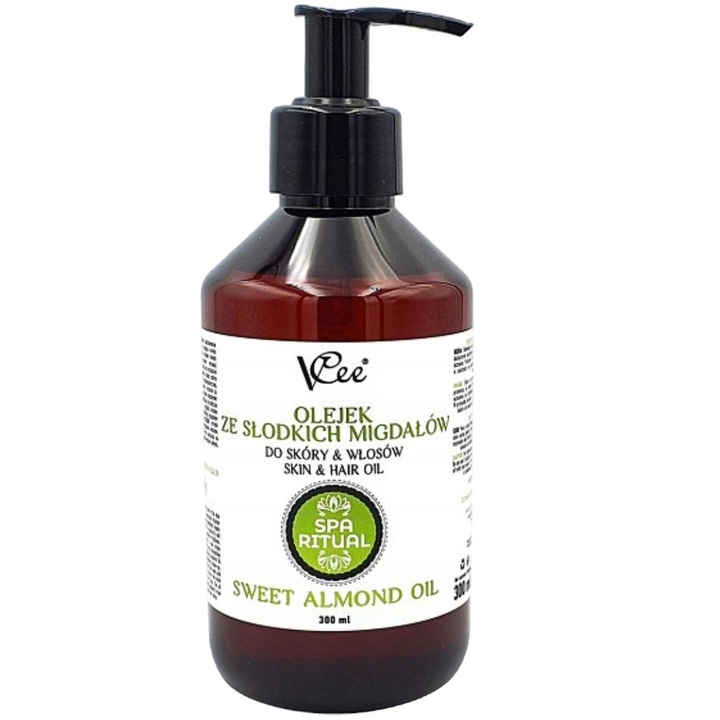 Ulei de masaj din migdale dulci, cu pompa, VCee, 300 ml