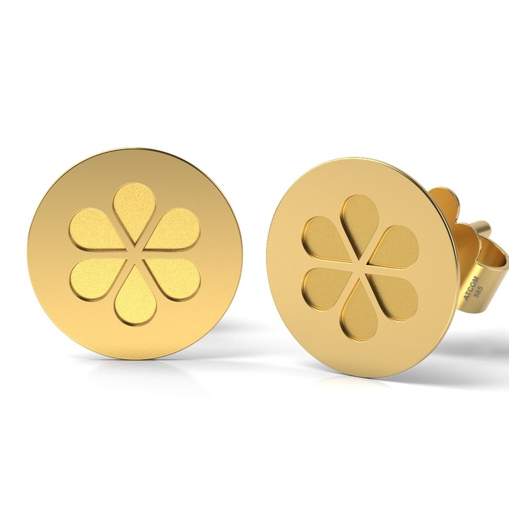 Модел Elixir обеци от жълто злато