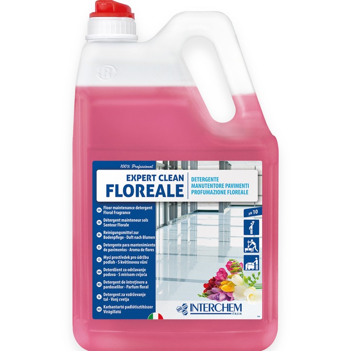 Detergent Concentrat pentru pardoseli, Interchem, Expert Clean Floreale, 5L