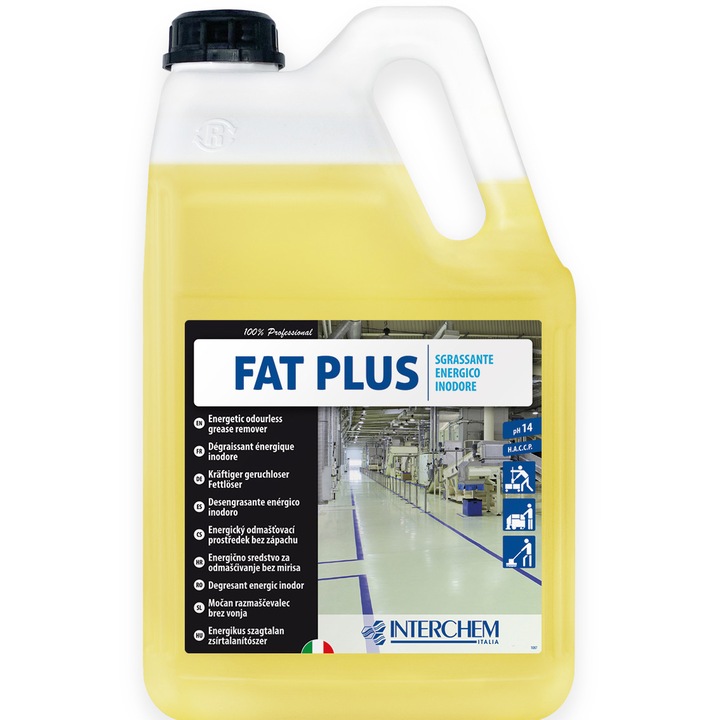 Detergent degresant cu actiune puternica, Interchem, Fat Plus, 5.7l