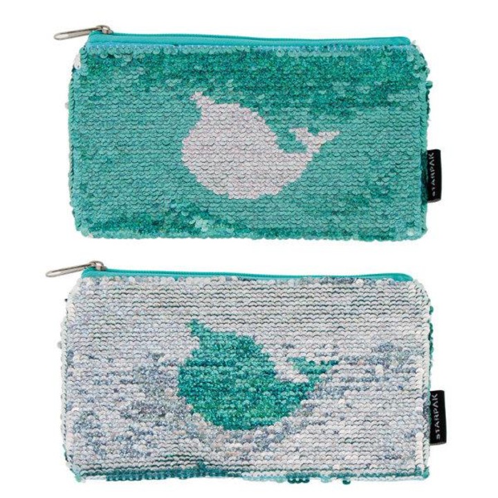 Моливник с пайети, Starpak, Green/Silver