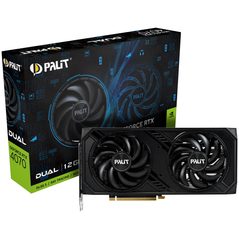 Placa video Palit RTX 4070 DUAL, 12GB GDDR6X, 192-bit - eMAG.ro