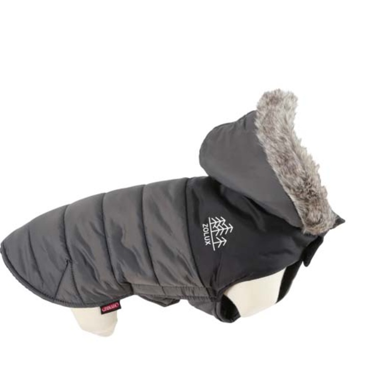 Zolux Vízálló kabát kapucnival kutyáknak 25cm szürke